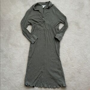 H&M Olive Long Sleeve Dress